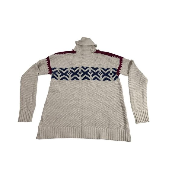 Chaps Womens Knit Sweater Beige Shawl Collar Nordic Cabincore Lodge Size Large L - Picture 13 of 16